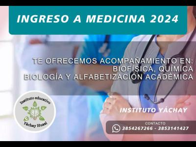 Servicios Clases y Cursos Ingreso Medicina 2024